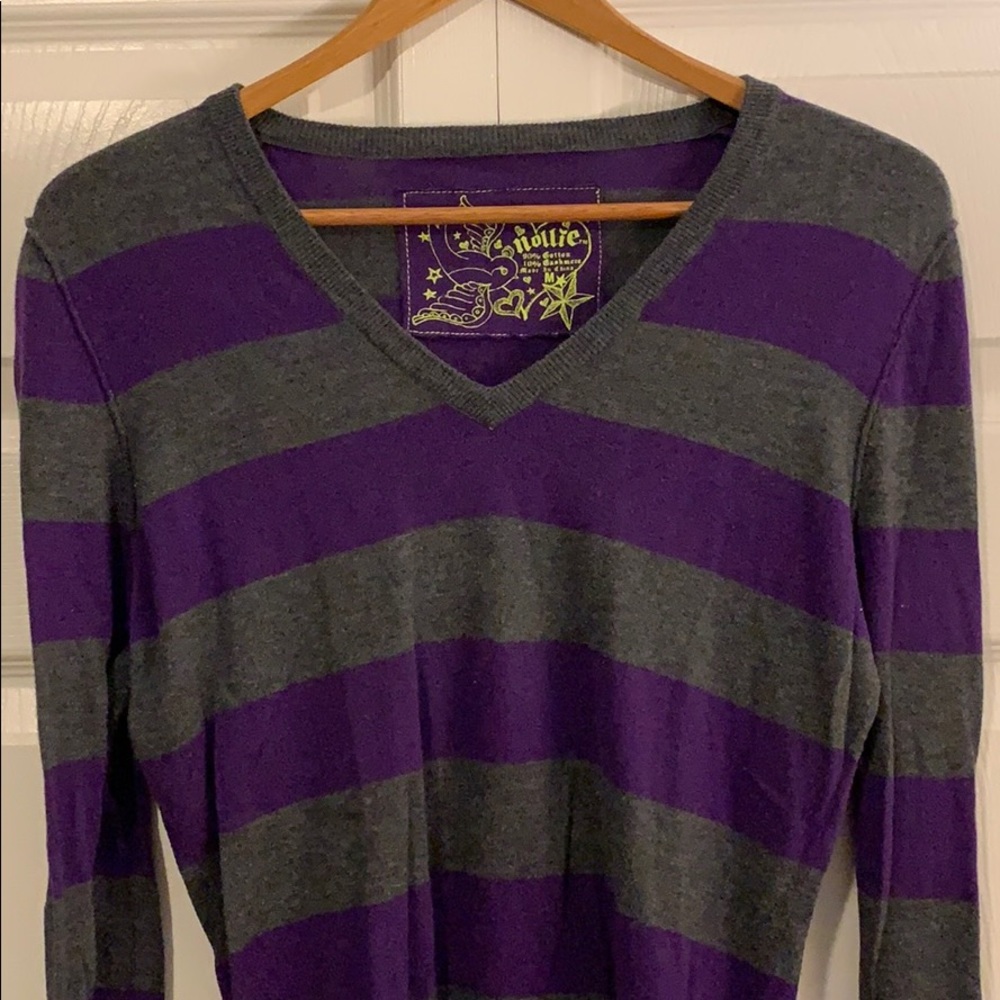 Striped V-Neck Sweater